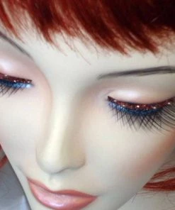 Carnival Products Glitter Trim Red False Eyelashes Womens
