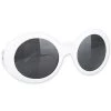 Tomfoolery Jackie O White 60's Sunglasses Womens