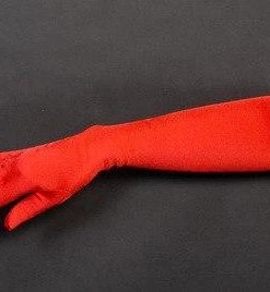 Carnival Products Womens Burlesque Long Red Satin Women Gloves