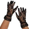 Sweidas Wild Child Short Lace 80's Ladies Disco Gloves Black