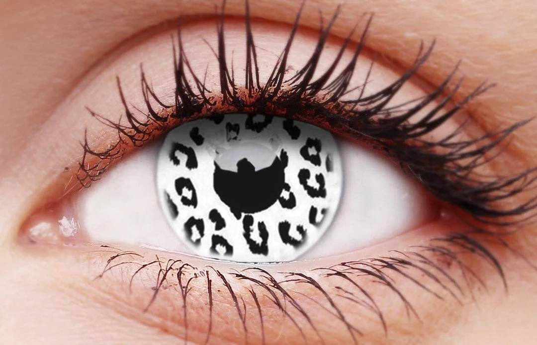 ColourVue Glow White Leopard Contact Lenses 3 ColourVue Glow White Leopard Contact Lenses