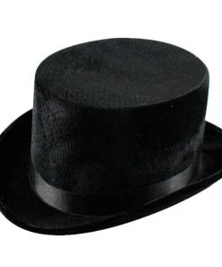 Tomfoolery Mens Top Hat Black Velvet Costume Hat