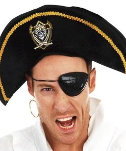 Tomfoolery Pirate Adult Costume Hat With Badge Buy Costumes
