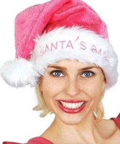 Tomfoolery Buy Costumes Santa Pink Fluffy Adult Hat