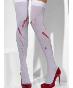 Smiffy's Womens Blood Stains And Splats Stay-ups