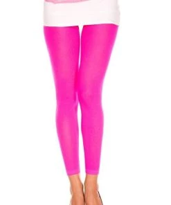 Music Legs Footless Tights Ladies Stockings 80s Fluro Dance Costume Pantyhose Womens