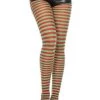 Music Legs Elf Striped Tights Red Green Pantyhose Fancy Costume Stockings