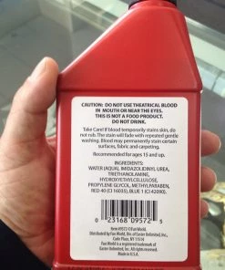 Jack In The Box Blood Vampire Bottle Halloween Makeup 473ml