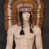 Interalia Native American Indian Headdress Tan Tip Feather