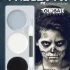 Global Colours Womens Skeleton Halloween Colour Palette Face Paint Kit