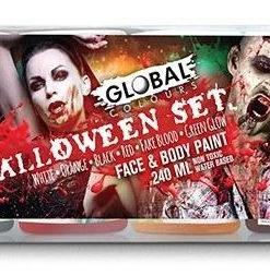 Global Colours Halloween Face & Body Paint Set Womens