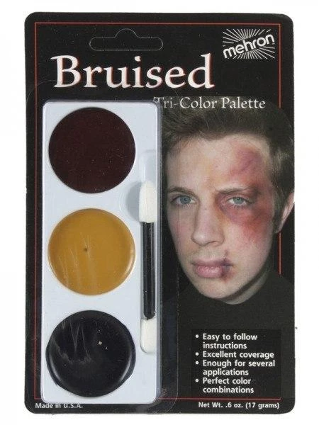 Womens Bruised Mehron Tri-Colour Palette 3 Womens Bruised Mehron Tri-Colour Palette