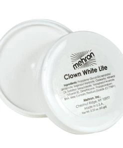 Womens Clown White Mehron Makeup 56g Lite Professional Mime Face Greasepaint