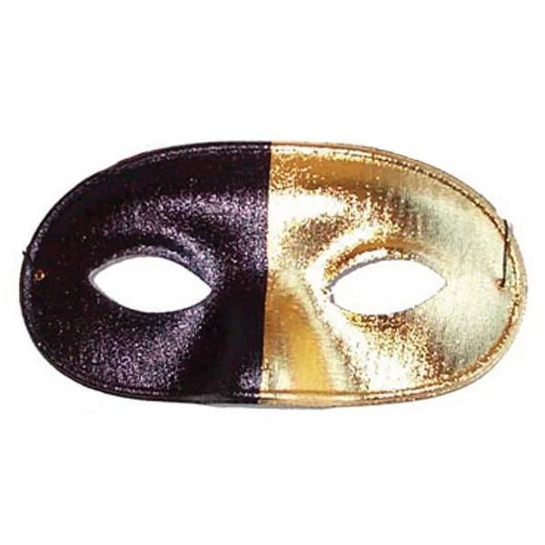 Tomfoolery Masquerade Half Gold And Black Eye Mask 3 Tomfoolery Masquerade Half Gold And Black Eye Mask