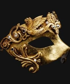 Carta Alta Griffin Gold Venetian Baroque Mask Masquerade Design