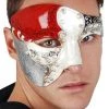 Tomfoolery Maestro Red And Silver Eye Mask