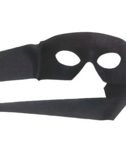 Tomfoolery Pimpernel Mask Black Tie Up Men's Masquerade Womens