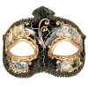 Tomfoolery Salvatore Venetian Style Men's Masquerade Mask Black