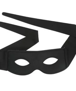Tomfoolery Zorro Black Tie Up Eye Mask Hero Masquerade