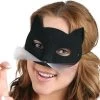 Tomfoolery Cat Masquerade Mask Black With Whiskers