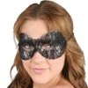 Tomfoolery Naomi Black Patterned Lace Masquerade Mask Womens