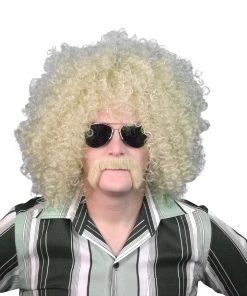 Carnival Products Afro 70s & 80s Blonde Wig Womens