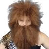 Carnival Products Mens Caveman Wig & Beard Costume Set Cast Away Fancy Dress