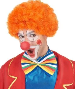 Carnival Products Womens Clown Orange Afro Wig Fancy Dress Accessory