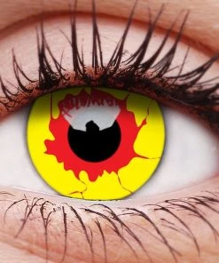 ColourVue Buy Costumes Reignfire Red & Yellow Coloured Contact Lenses