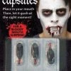 Jack In The Box Blood Capsules Vampire Liquid Fake Pills Halloween Gag Joke Party Set Womens