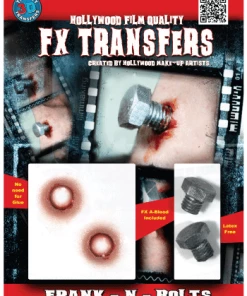 Tinsley Transfers Womens Frankenstein Bolts Halloween Make-Up Horror Movie 3D FX Transfers