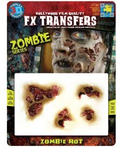 Tinsley Transfers Zombie Rot Face Wounds Horror Makeup Halloween 3D FX Transfers