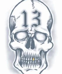 Interalia Skull Temporary Tattoo Costume Makeup Womens