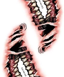 Tinsley Transfers Demon Big Mouth Temporary Tattoos