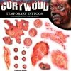 Tinsley Transfers Burned Alive Fake Temporary Halloween Tattoos Gory Costume Makeup