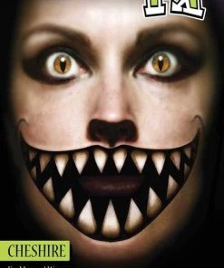Tinsley Transfers Cheshire Big Mouth Temporary Halloween Face Tattoo