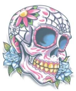 Tinsley Transfers Calaveras Day Of The Dead Temporary Tattoo