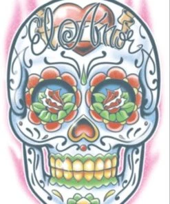 Tinsley Transfers El Amor Day Of The Dead Temporary Tattoo