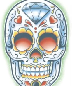 Tinsley Transfers El Jugador Day Of The Dead Temporary Tattoo