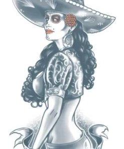 Tinsley Transfers Womens Mi Amor Day Of The Dead Temporary Tattoo