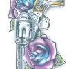 Tinsley Transfers Pistol Day Of The Dead Temporary Tattoo