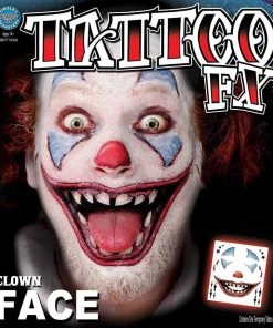 Tinsley Transfers Clown Face Temporary Tattoo