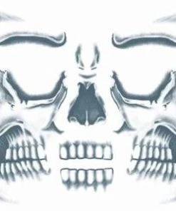 Tinsley Transfers Skull Face Halloween Temporary Face Tattoo Womens