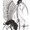 Tinsley Transfers Womens Angel Of Death Gothic Temporary Tattoo