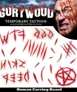 Tinsley Transfers Carving Board Halloween Temporary Tattoos