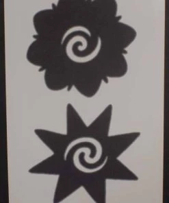 Interalia Temporary Borneo Rose Star Tattoo Womens