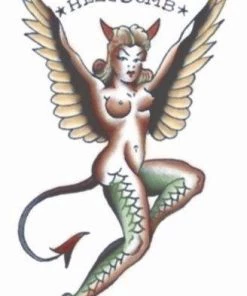 Interalia Hell Bomb Temporary Tattoo 1940 Womens