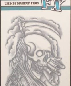 Interalia Reaper Skull With Sickle Tattoo Womens