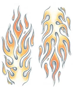 Tinsley Transfers Flames Temporary Arm Tattoo Realistic Fake Transfers That Look Real