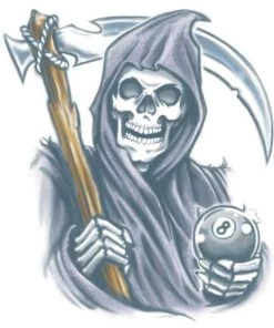 Tinsley Transfers Reaper Temporary Sons Of Anarchy Back Tattoo Fake Transfer Tattoos